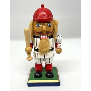 2014 Holiday Home Baseball Player Wooden Christmas Nutcracker Bat Ball Sports